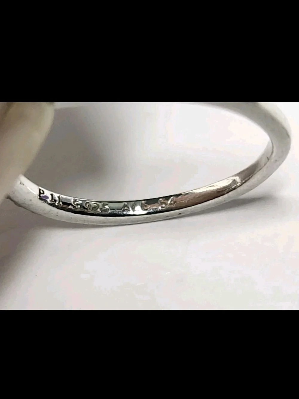 Pandora Sterling Silver .925 ALE Beaded Chevron Ring Size 7 Stackable